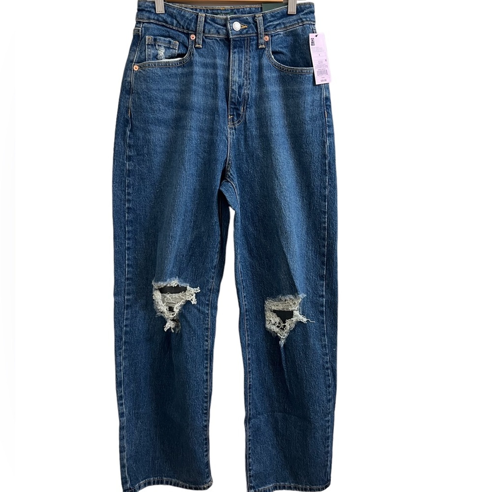 Super High-Rise Distressed Baggy Jean - Picture 2 of 8